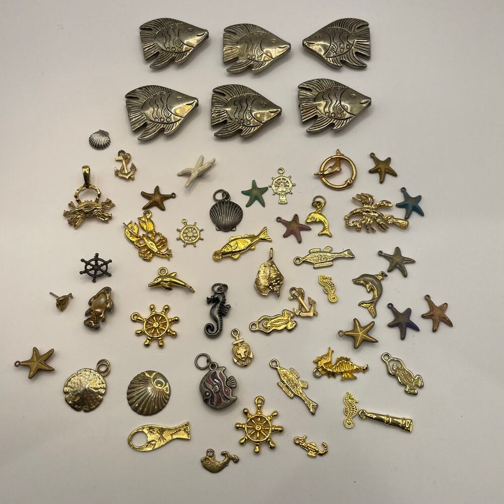 Jewelry Findings Seaside Charms Fish Crap Shell Dolphin Anchor Jewelry Making